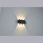 ΑΠΛΙΚΑ ΤΟΙΧΟΥ ΑΛΟΥΜΙΝΙΟΥ UP -DOWN 6W 450Lm 3000K 155x80x35mm IP54 ΜΑΥΡΗ ARTE ILLUMINA Eurolamp 145-20286