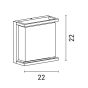 ΑΠΛΙΚΑ ΤΟΙΧΟΥ ΜΕΤΑΛΛΙΚΗ Ε27 2Χ20W 220X220X95mm IP65 ΜΑΥΡΗ ARTE ILLUMINA Eurolamp 145-20635