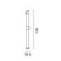 ΚΟΛΩΝΑΚΙ ΑΛΟΥΜΙΝΙΟΥ 2Χ5W Φ55XH:1200mm IP65 3000K ΜΑΥΡΟ ARTE ILLUMINA Eurolamp 145-20651