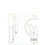 ΑΠΛΙΚΑ ΑΝΑΓΝΩΣΗΣ ΔΙΠΛΟΥ ΦΩΤΙΣΜΟΥ LED 3+10W 150+600Lm 3000K 180x78x243mm ΜΕ USB TYPE C ΛΕΥΚΗ ARTE ILLUMINA FORMA Eurolamp 145-22080
