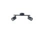 ΣΠΟΤ ΜΕΤΑΛΛΟ 2ΦΩΤΟ 2XGU10 Max 7W 300X130mm ΜΑΥΡΟ ARTE ILLUMINA OLYMP Eurolamp 145-25221