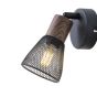 ΣΠΟΤ ΜΑΥΡΟ ΜΕ ΞΥΛΟ ΚΑΙ ΔΙΧΤΥ 1XE14 Max 7W D80XH125mm ARTE ILLUMINA MESHY Eurolamp 145-25255