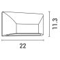 ΑΠΛΙΚΑ ΤΟΙΧΟΥ LED SLIM 6W 900lm IP65 220-240V 3000K 220X51X113mm  PRO ΜΑΥΡΟ ARTE ILLUMINA Eurolamp 145-52051