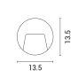 ΦΩΤΙΣΤΙΚΟ ΤΟΙΧΟΥ SLIM LED 3W IP65 230V 4000K Φ135mm ΛΕΥΚΟ PRO ARTE ILLUMINA Eurolamp 145-52093