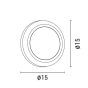 ΦΩΤΙΣΤΙΚΟ ΤΟΙΧΟΥ ΟΒΑΛ LED 4W 150X150X27 3CCT IP65 ΜΑΥΡΟ ARTE ILLUMINA Eurolamp 145-52105