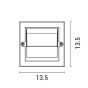 ΦΩΤΙΣΤΙΚΟ ΤΟΙΧΟΥ LED 6W 135X135X55 3CCT IP65 ΓΚΡΙ ARTE ILLUMINA SENARIO Eurolamp 145-52126