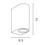 ΑΠΛΙΚΑ ΤΟΙΧΟΥ UP-DOWN ΟΒΑΛ 2xGU10 Max5W 90x70x147mm IP54 ΓΡΑΦΙΤΗΣ ARTE ILLUMINA Eurolamp 145-82067