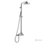 Μπαταρία Ντουζιέρας με Κεφαλή και Κολώνα μη ρυθμιζόμενου ύψους Eletta Tecno Chrome 167066-100