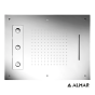 Κεφαλή Ντουζ Εντοιχισμού Οροφής 63x48, Almar Inox Chrome E044189-100