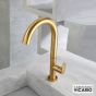 Μπαταρία Νιπτήρα Υψηλή με Βαλβίδα Clic-Clac Slim Vicario Brushed Gold 500041-201