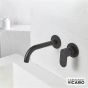 Μπαταρία Νιπτήρα Τοίχου Slim Vicario Black Matt 500045-400