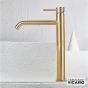 Μπαταρία Νιπτήρα Υψηλή με Βαλβίδα Clic-Clac industrial Vicario Brushed Gold 512041-201