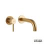 Μπαταρία Νιπτήρα Τοίχου industrial Vicario Brushed Gold 512045-201