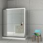 Orabella Energy Mirror 100 cm - Καμπίνα αντιστρέψιμη, ευθύγραμμη με σταθερό πλαϊνό 80 cm 30384-30407