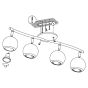 Σποτ Τετράφωτη Ράγα L64cm 4xGU10 4x2,8w 4x250lm 3000Κ Ατσάλι Νίκελ-Λευκό Eglo Bimeda 31004