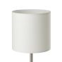 Φωτιστικό Επιτραπέζιο 1xE27 Ø180xH400mm Νίκελ Ματ-Λευκό Ύφασμα Eglο Pasteri 31594