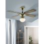 Ανεμιστήρας Οροφής Ø106,6x40,4cm Φωτισμό 1xE27 50W AC 220-240V,50Hz 3 Ταχύτητες Μπρονζέ-Ξύλο Eglo Tiggano 35039