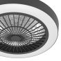 Ανεμιστήρας Οροφής Ø55,5x20cm Led 3x12,6w 4500lm tunable 2700-6500K AC 35w 220-240V,50Hz 3 Ταχύτητες Λευκό-Μαύρο Eglo Sazan 35096