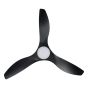 Ανεμιστήρας Οροφής Ø132x29,5cm 30w DC 5 Ταχύτητες, Timer,Led 19w 3000-4000-6000K Summer-Winter mode, Μαύρο Ματ Eglo Portsea 35114