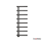 Θερμαινόμενη Πετσετοκρεμάστρα μπάνιου Inox ACCENT  138x50 Black Brushed PVD ACC13850-411
