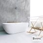 Μπανιέρα Solid Surface Ελεύθερης Τοποθέτησης CUSCO Freestanding 155x75, Sirene White Matt CUS15575-301