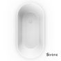 Μπανιέρα Solid Surface Ελεύθερης Τοποθέτησης CUSCO Freestanding 155x75, Sirene White Matt CUS15575-301