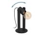 Eglo Επιτραπέζιο Διακοσμητικό Φωτιστικό με Ντουί για Λαμπτήρα E27 σε Μαύρο Χρώμα 43849