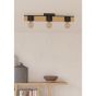 Φωτιστικό Οροφής Τρίφωτο Ράγα L655xH45mm 3xE27 Μέταλλο-Ξύλο Eglo Bailrigg 43901