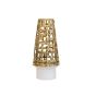 ΒΑΖΟ ΚΕΡΑΜΙΚΟ ΛΕΥΚΟ-ΧΡΥΣΟ 13.5x13.5x30 cm Eurolamp 819-01498