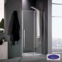Συρόμενη πόρτα καμπίνας ντουζιέρας Breeze 150 ύψους 200εκ.  ρυθμιζόμενη από 147 έως 151εκ. Devon Clean Glass Chrome BSL150C-100