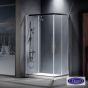 Καμπίνα ντουζιέρας Γωνιακής Εισόδου Corner Entry 80x80 (77-79 x 77-79 εκ.), Devon Flow Clean Glass Chrome CF80C-100
