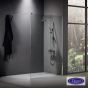 Διαχωριστικό κρύσταλλο ντουζιέρας IWIS Walk-in 100 ρυθμιζόμενo από 97 έως 99εκ., Devon Clean Glass Chrome IW100C-100