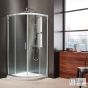 Ημικυκλική καμπίνα ντουζιέρας QUADRANT 80 (77-79εκ.), AXIS Clean Glass Chrome QX80C-100