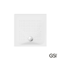 Ντουζιέρα Πορσελάνης Τετράγωνη 80x80 h.4 (4384) antislip Φ90 GSI White 470808-300