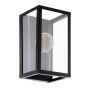 Φωτιστικό Απλίκα Επίτοιχη L160xA150xH280mm 1xE27 Μαύρο Μέταλλο-Γυαλί Eglo Charterhouse 49394