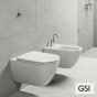 Λεκάνη Κρεμαστή Pura/55 Swirlflush με κάλυμμα Slim Soft Close MS99C, GSI White 881500C-300