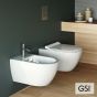 Λεκάνη Κρεμαστή Pura/55 Swirlflush με κάλυμμα MS86SC Super Slim Soft Close, GSI White 881500SC-300
