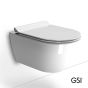 Λεκάνη Κρεμαστή Pura/55 Swirlflush με κάλυμμα MS86SC Super Slim Soft Close, GSI White 881500SC-300