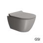 Λεκάνη Κρεμαστή Pura/50 Swirlflush με κάλυμμα MS86SC Super Slim Soft Close, GSI Tortora 881600SC-440
