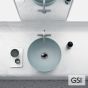 Νιπτήρας Πορσελάνης Sand Φ40 GSI Ghiaccio 9039-920