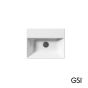Νιπτήρας Πορσελάνης Kube-X 45x35 (1 οπή+2 προχ.) GSI White 9485-300
