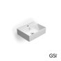 Νιπτήρας Πορσελάνης Kube-X 45x35 (1 οπή+2 προχ.) GSI White 9485-300