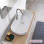 Νιπτήρας Πορσελάνης Glam76/R 76x38 (1 οπή) Scarabeo White 1801-300