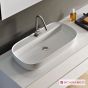 Νιπτήρας Πορσελάνης Glam76/R 76x38 (1 οπή) Scarabeo White 1801-300