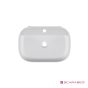 Νιπτήρας Πορσελάνης Glam56/R 56x38 (1 οπή) Scarabeo White 1802-300