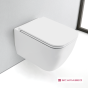 Λεκάνη Κρεμαστή TEOREMA/52 Clean-Flush με κάλυμμα Slim Soft Close, Scarabeo Pearl (White Matt) 512600SC-301