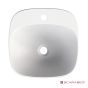 Νιπτήρας Πορσελάνης Moon 42x42 (1 οπή) Scarabeo White 5504-300