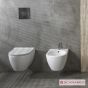 Λεκάνη Κρεμαστή MOON/50,5 Clean-Flush με κάλυμμα Slim Soft Close, Scarabeo Pearl (White Matt) 552000SC-301