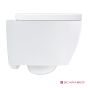 Λεκάνη Κρεμαστή MOON/45 Clean-Flush με κάλυμμα Slim Soft Close, Scarabeo White 552400C-300