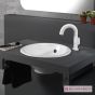 Νιπτήρας Πορσελάνης In-Out 39,5φ Scarabeo White 8021-300